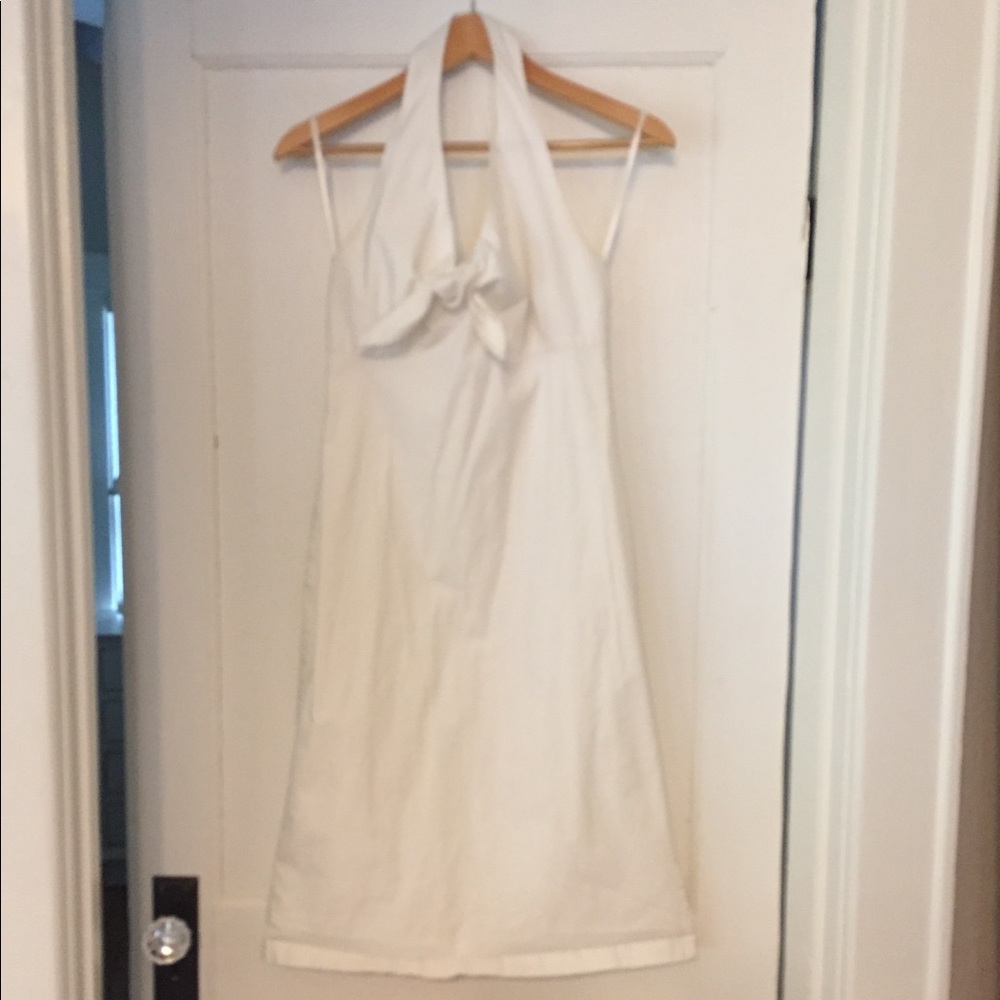 White halter dress
